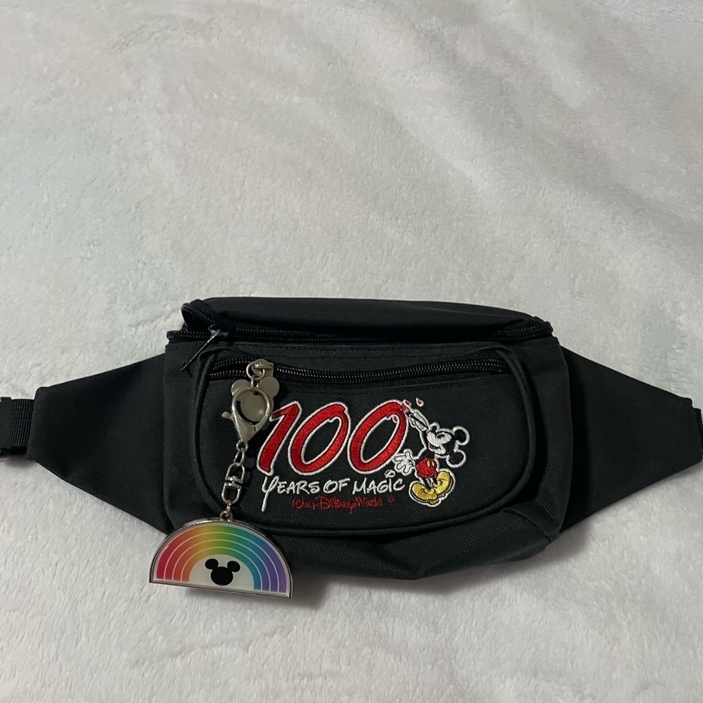 Disney Walt Disney World Fanny Pack Black 100 Years of Magic